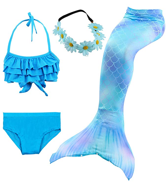 Sannyhhoot Girls Mermaid Tail Swimsuit