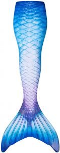 realistic looking mermaid tail in blue and purple