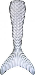 realistic looking mermaid tail in silver
