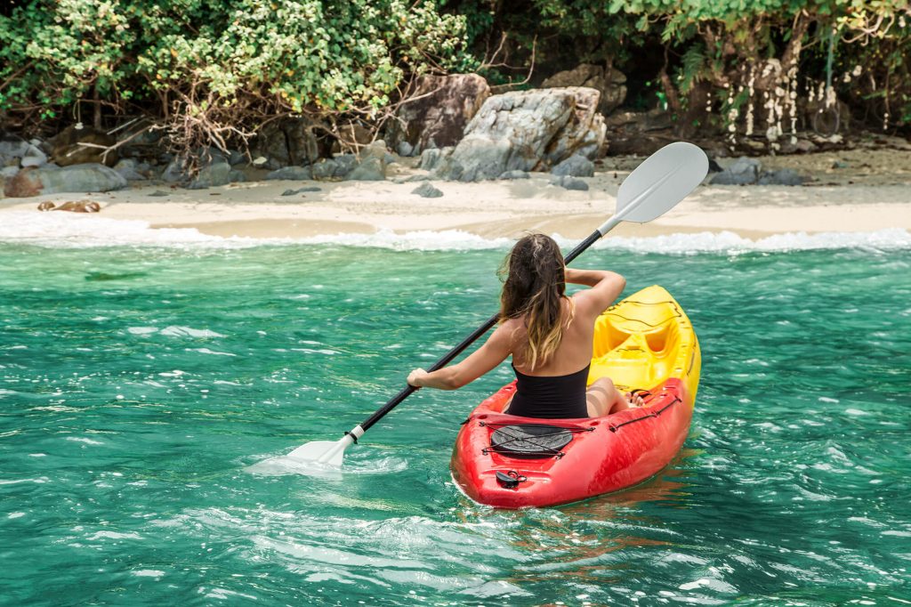 Woman in canoe