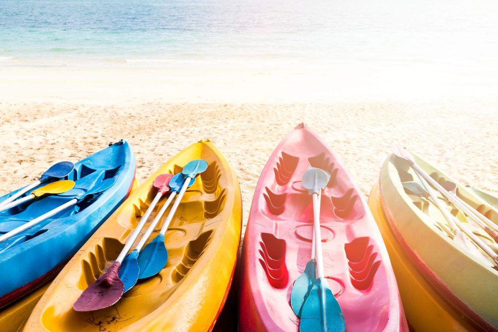 canoes on beach