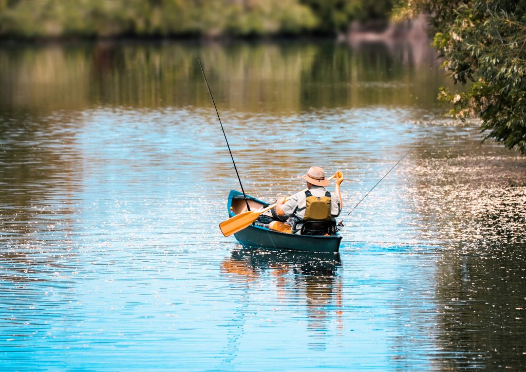 paddling fishing kayak